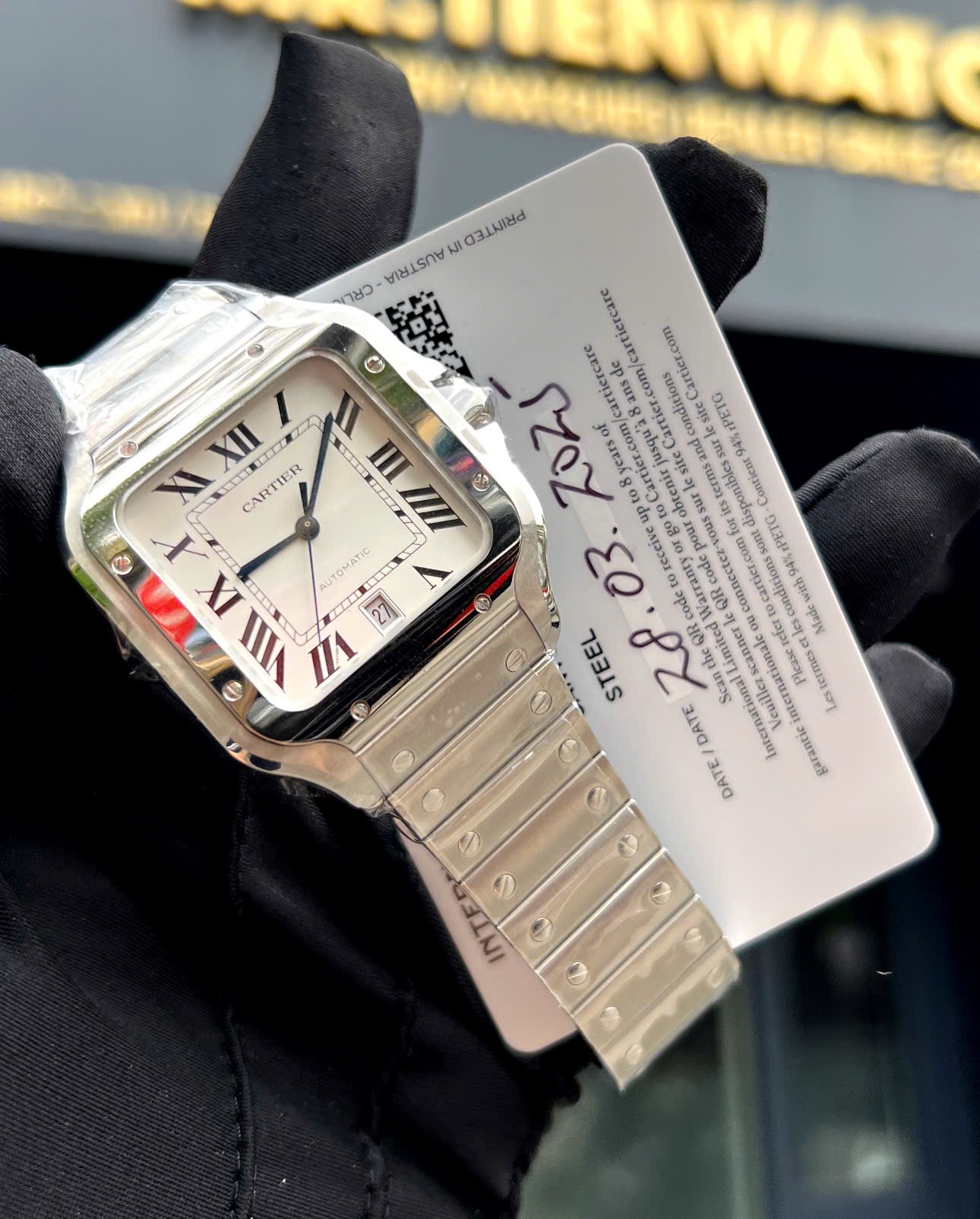 BrandNew Fullset 3/2025 Cartier Santos Large Automatic WSSA0018