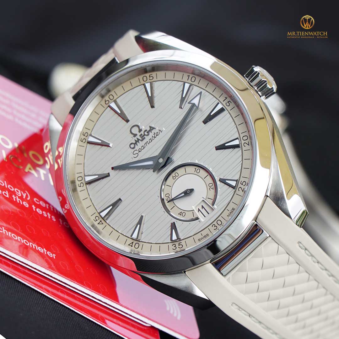 OMEGA SEAMASTER AQUA TERRA 150M CO‑AXIAL MASTER CHRONOMETER SMALL SECONDS 41 MM 220.12.41.21.02.005 New model 2021, mặt số vân ngang, kim rốn tuyệt đẹp