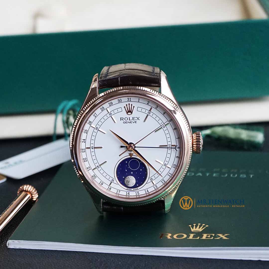 ROLEX CELLINI MOONPHASE 50535-0002 Everose Gold 18 ct, Finished Polishing, 39 mm