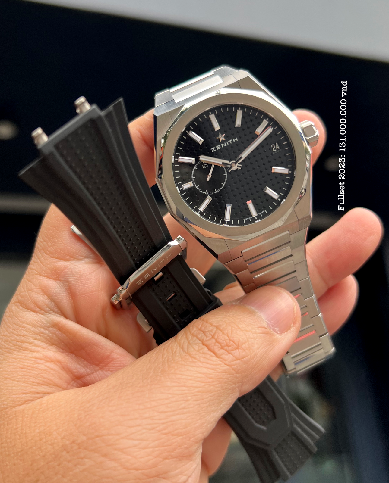 [Sold] Used full set 2022 Zenith Defy Skyline 03.9300.3620/21.I001 02 dây