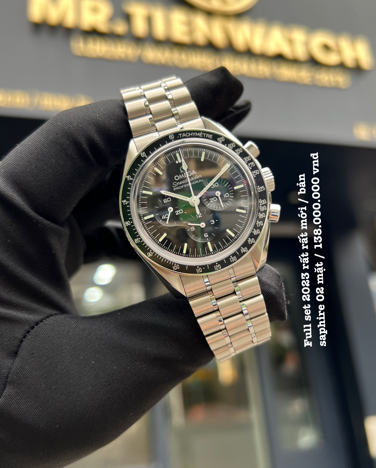 [sold] [Used Full Set 2023] OMEGA SPEEDMASTER MOONWATCH PROFESSIONAL CO‑AXIAL MASTER CHRONOMETER CHRONOGRAPH 42 MM 310.30.42.50.01.002 New model 2021, kính Saphire cả 2 mặt